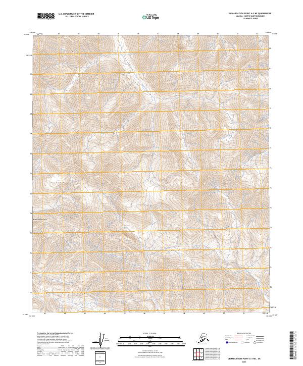 Demarcation Point A-3 NE, AK — USGS 7.5-minute topo (2023)