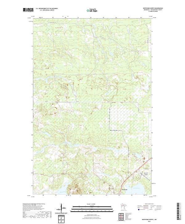Northome North, MN — USGS 7.5-minute topo (2022)