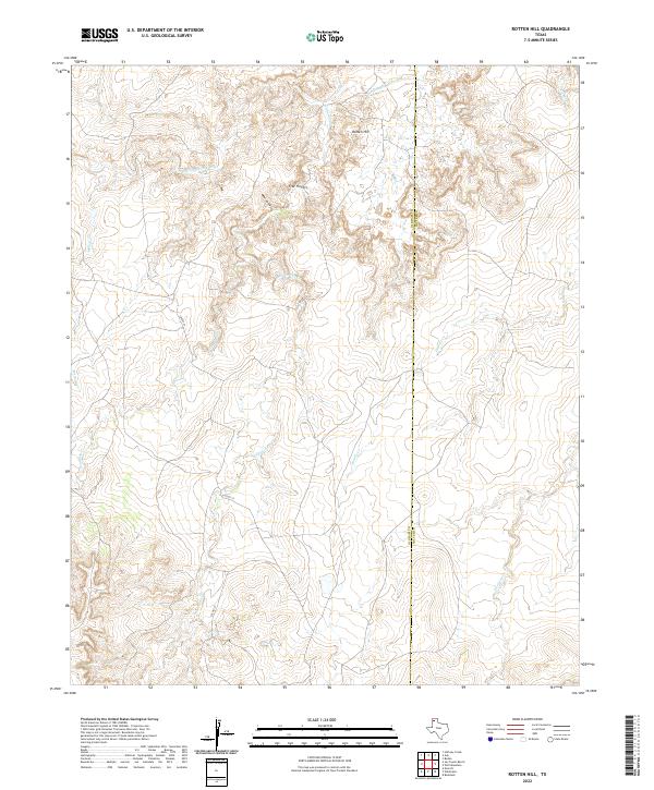 Rotten Hill, TX — USGS 7.5-minute topo (2022)