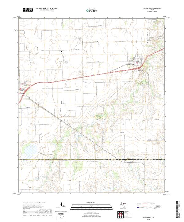 Munday East, TX — USGS 7.5-minute topo (2022)