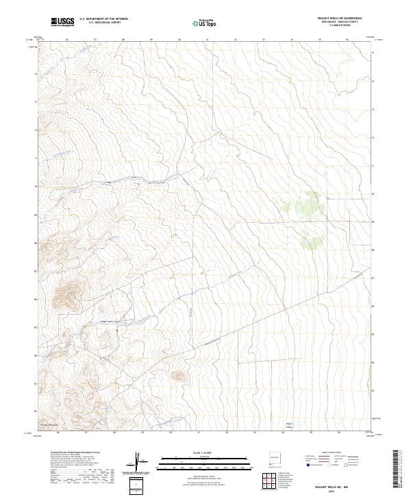 Walnut Wells NE, NM — USGS 7.5-minute topo (2023)