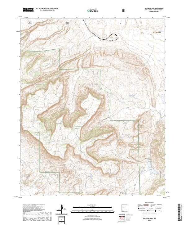 San Lucas Dam, NM — USGS 7.5-minute topo (2023)