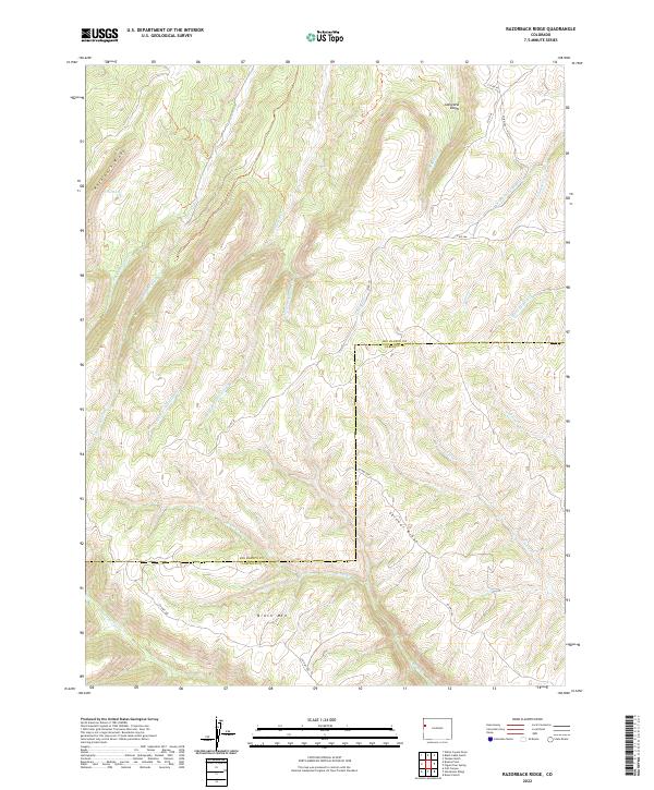 Razorback Ridge, CO — USGS 7.5-minute topo (2022)
