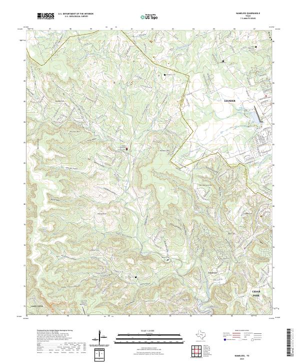 Nameless, TX — USGS 7.5-minute topo (2023)