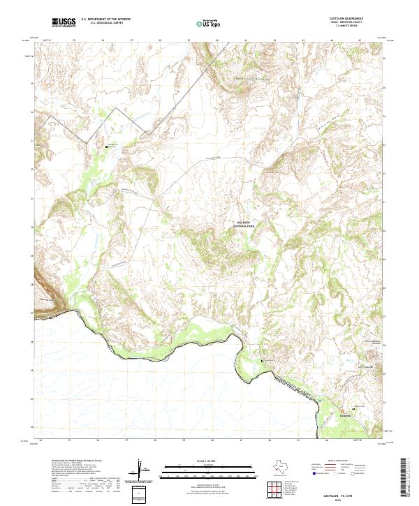 Castolon, TX,CHH, US — USGS 7.5-minute topo (2022)