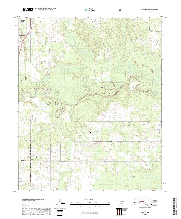 Shults, OK — USGS 7.5-minute topo (2022)