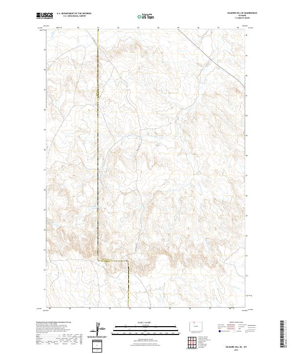 Gilmore Hill SE, WY — USGS 7.5-minute topo (2021)