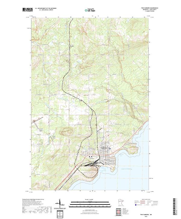 Two Harbors, MN — USGS 7.5-minute topo (2022)
