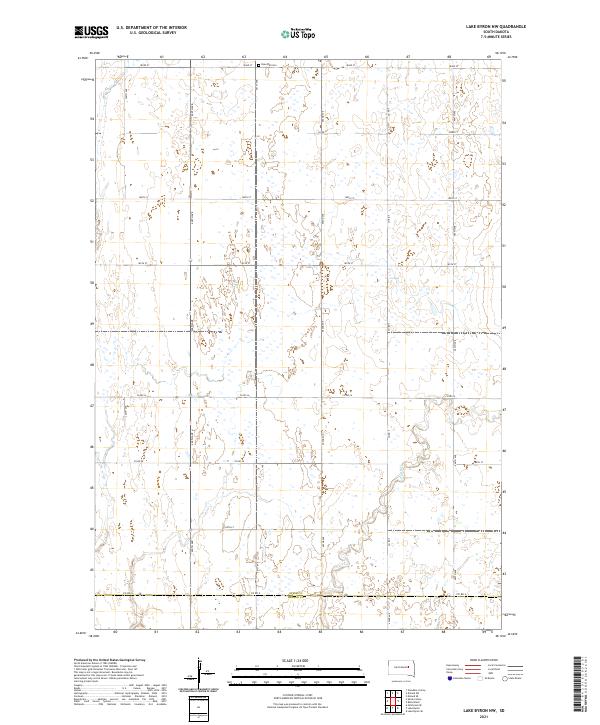 Lake Byron NW, SD — USGS 7.5-minute topo (2021)
