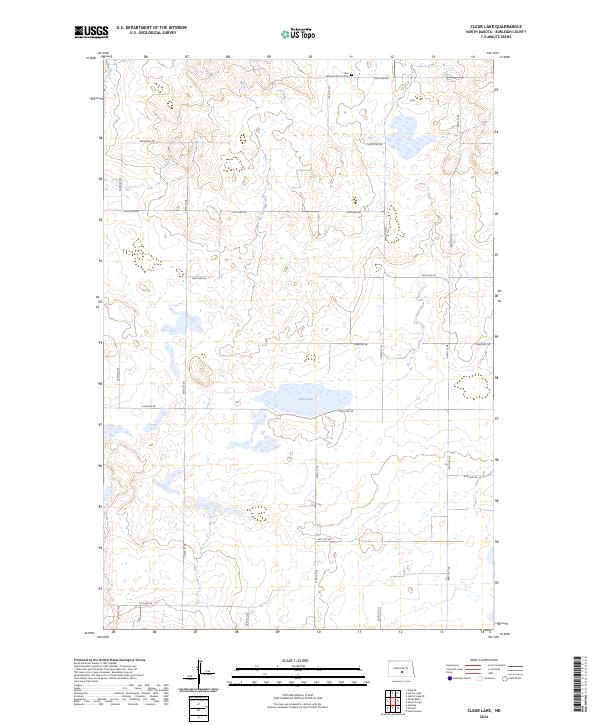 Clear Lake, ND — USGS 7.5-minute topo (2024)