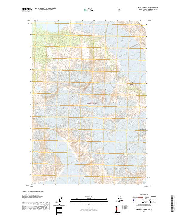 Taku River B-5 NW, AK-BC — USGS 7.5-minute topo (2021)