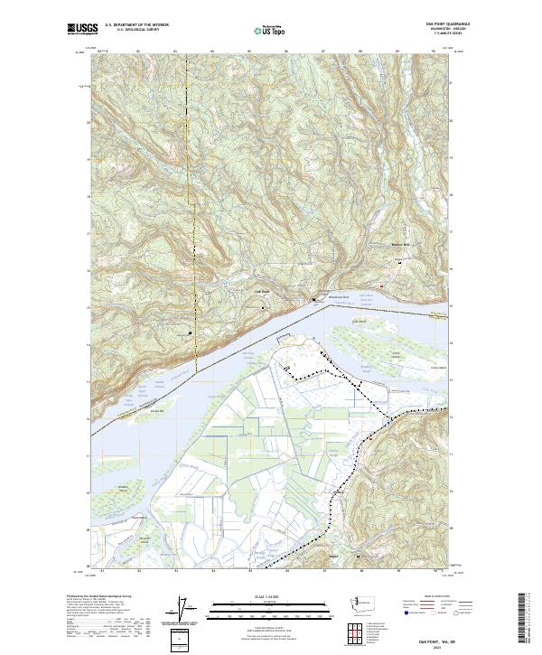 Oak Point, WA-OR — USGS 7.5-minute topo (2023)