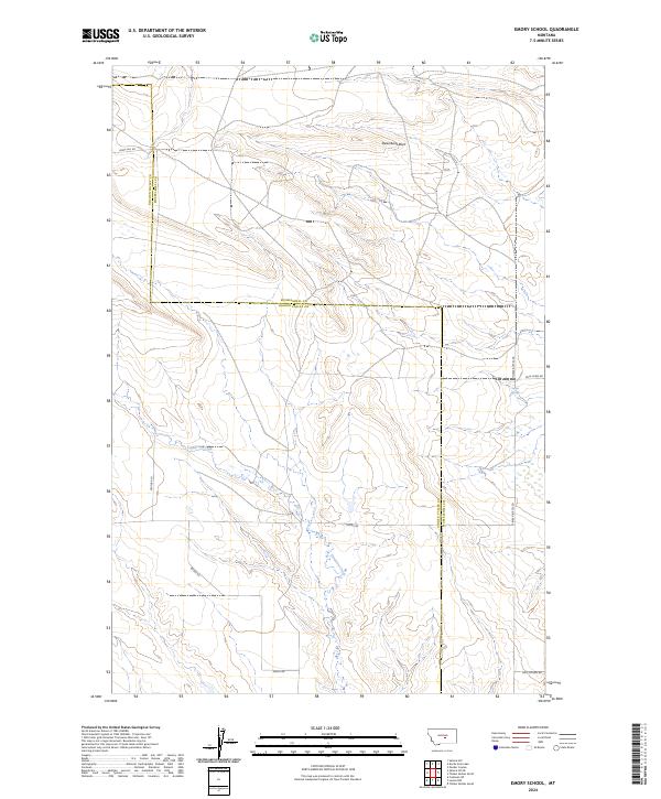 Emory School, MT — USGS 7.5-minute topo (2024)