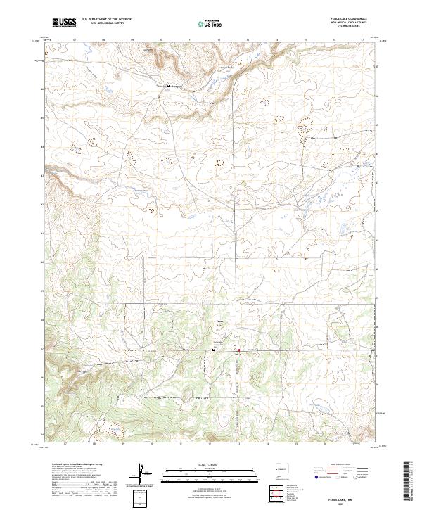 Fence Lake, NM — USGS 7.5-minute topo (2023)