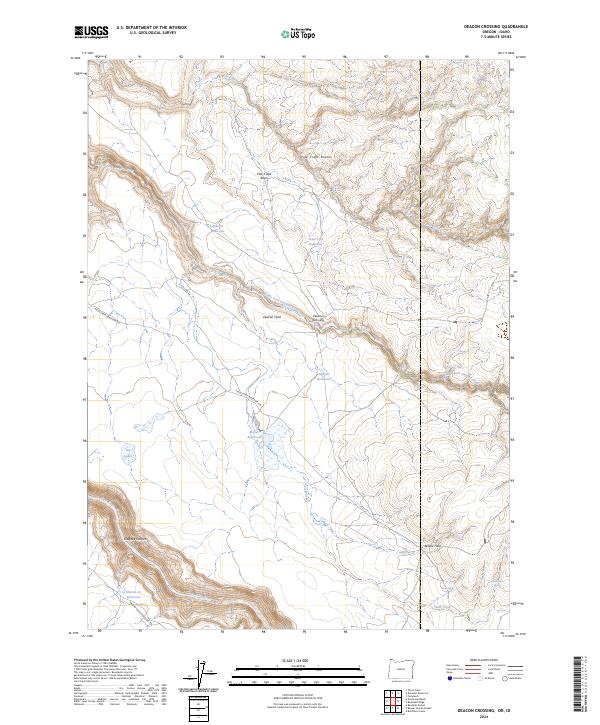 Deacon Crossing, OR-ID — USGS 7.5-minute topo (2024)