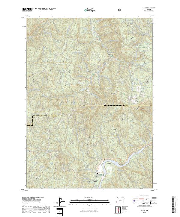 Illahe, OR — USGS 7.5-minute topo (2023)