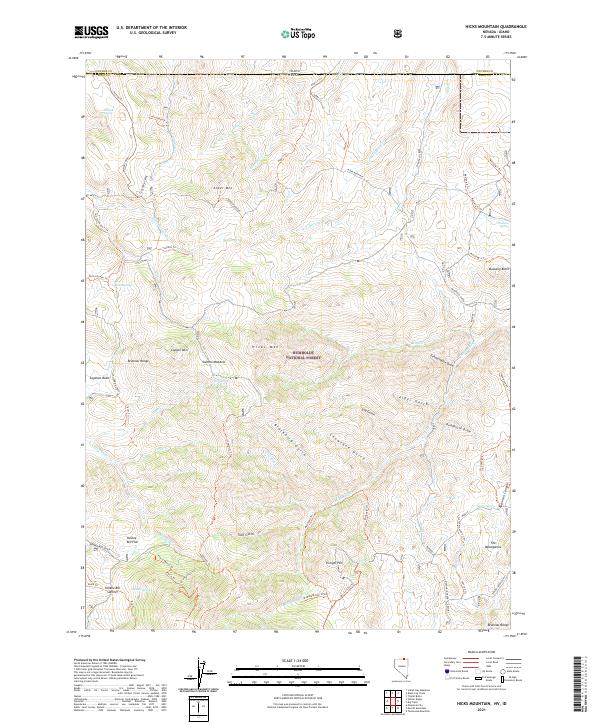 Hicks Mountain, NV-ID — USGS 7.5-minute topo (2021)