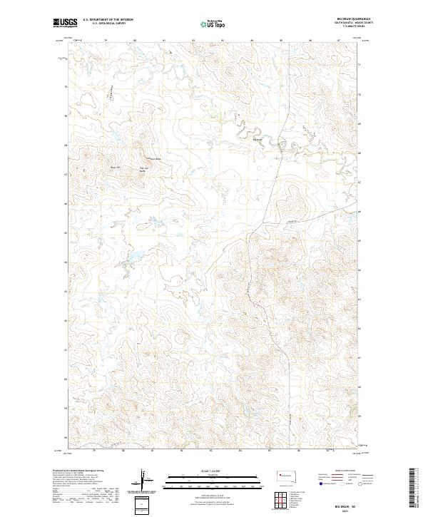 Big Draw, SD — USGS 7.5-minute topo (2021)
