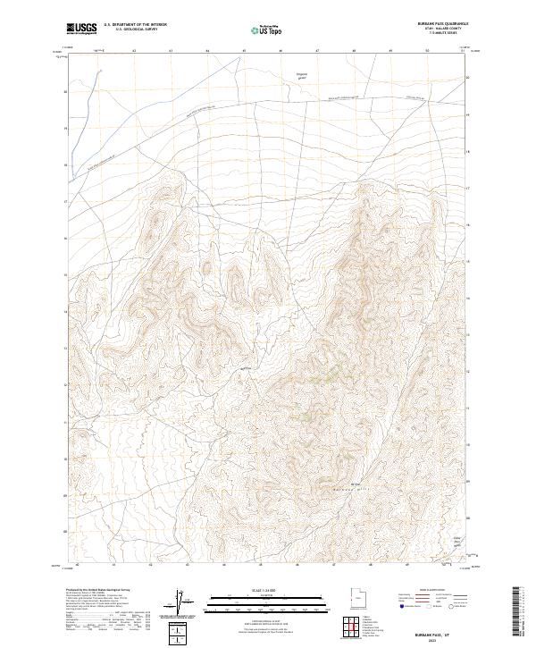 Burbank Pass, UT — USGS 7.5-minute topo (2023)