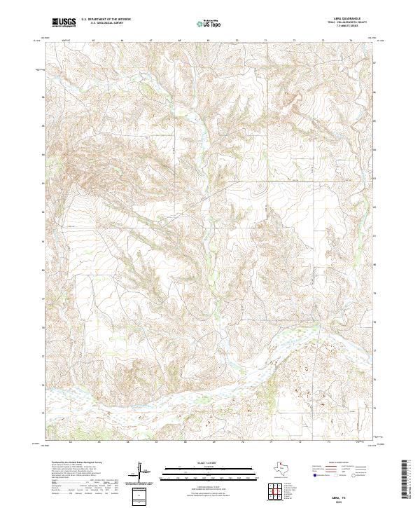 Abra, TX — USGS 7.5-minute topo (2022)