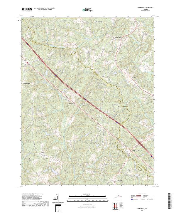 South Anna, VA — USGS 7.5-minute topo (2022)