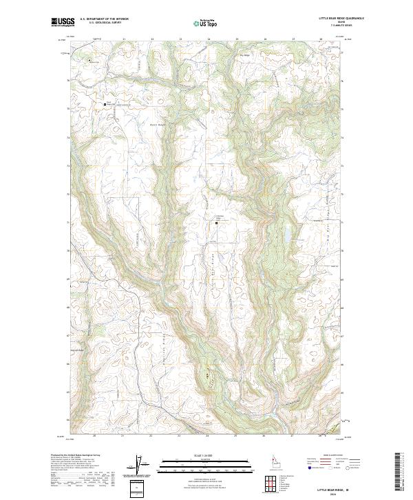 Little Bear Ridge, ID — USGS 7.5-minute topo (2024)