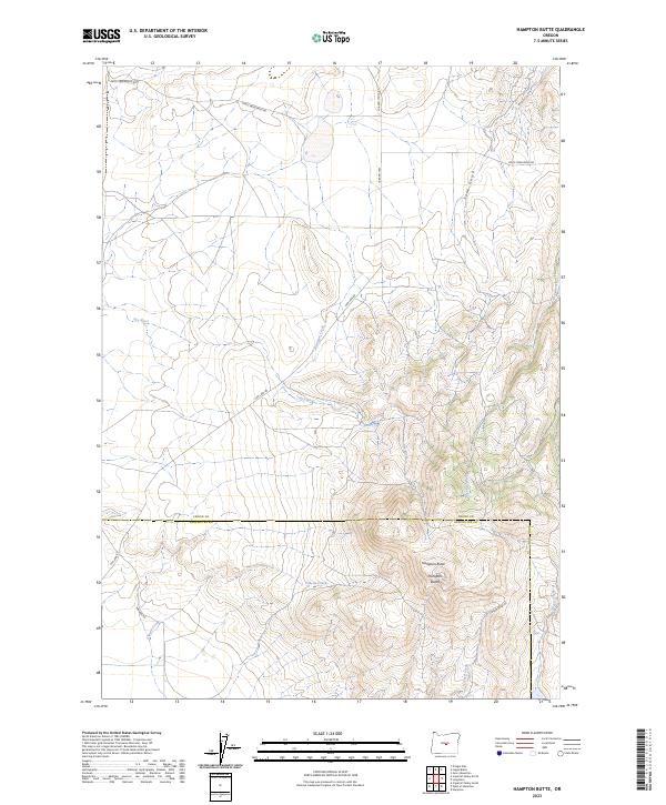 Hampton Butte, OR — USGS 7.5-minute topo (2023)