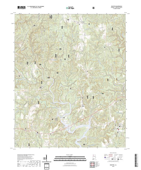 Houston, AL — USGS 7.5-minute topo (2024)