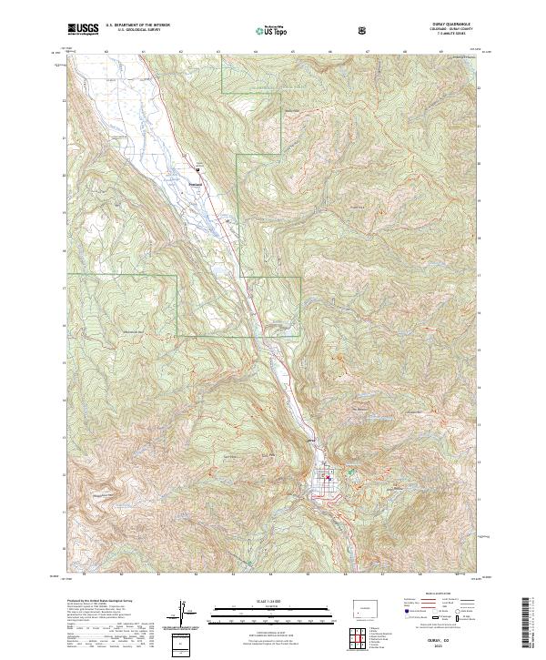Ouray, CO — USGS 7.5-minute topo (2023)