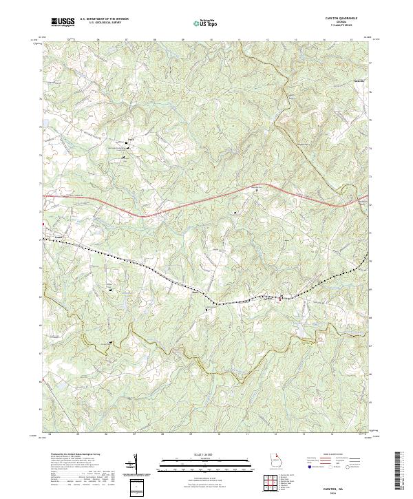 Carlton, GA — USGS 7.5-minute topo (2024)