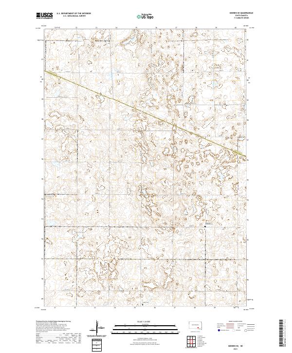 Geddes SE, SD — USGS 7.5-minute topo (2021)
