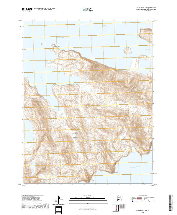 Unalaska A-4 NW, AK — USGS 7.5-minute topo (2021)