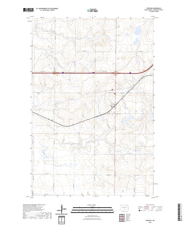 Sterling, ND — USGS 7.5-minute topo (2024)