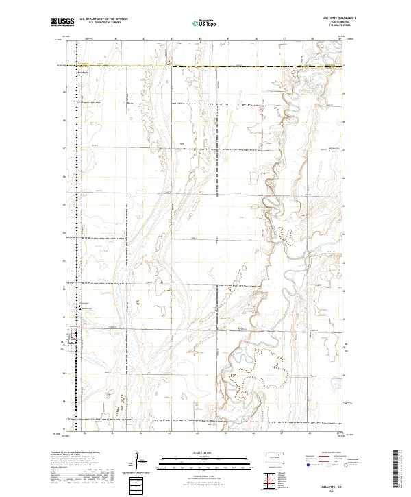 Mellette, SD — USGS 7.5-minute topo (2021)
