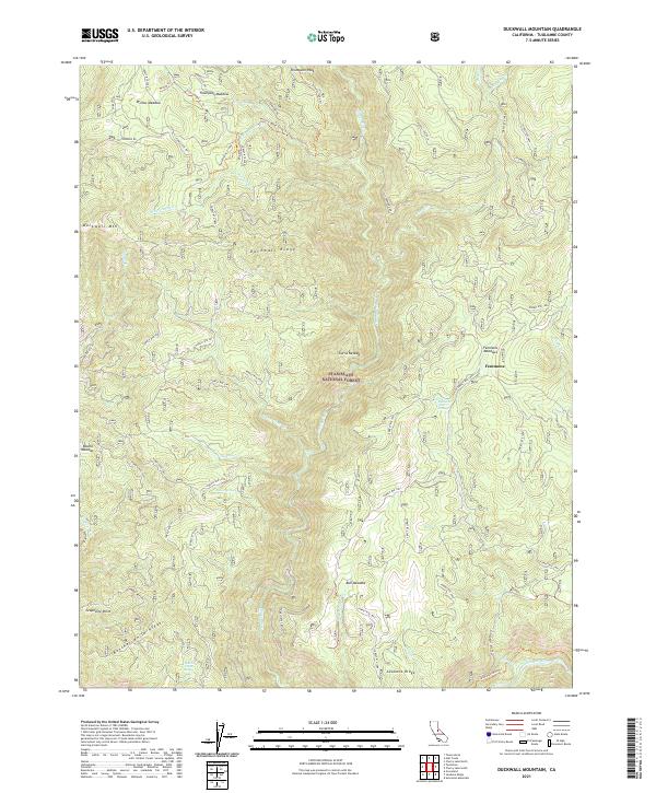Duckwall Mountain, CA — USGS 7.5-minute topo (2021)