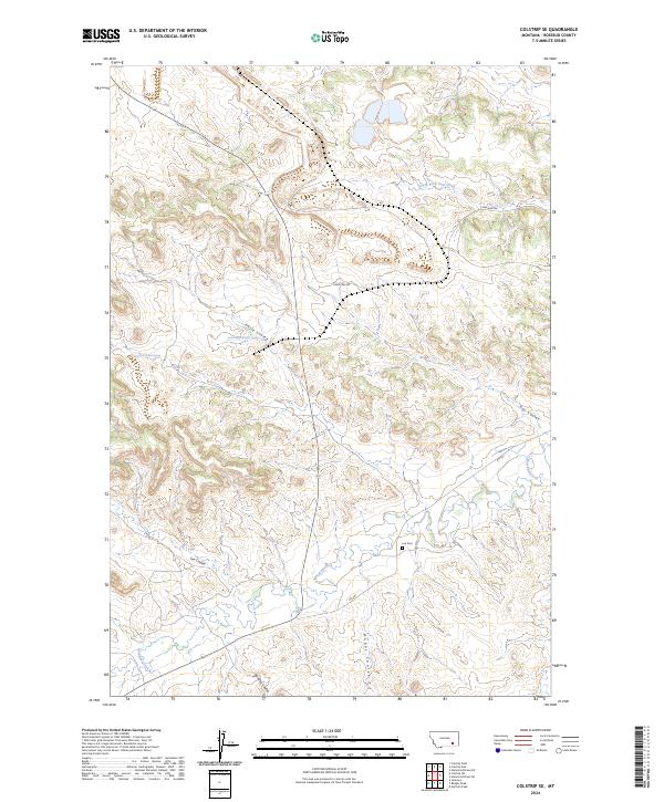 Colstrip SE, MT — USGS 7.5-minute topo (2024)