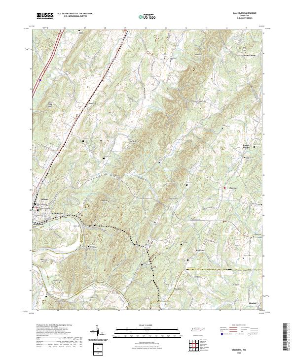 Calhoun, TN — USGS 7.5-minute topo (2022)