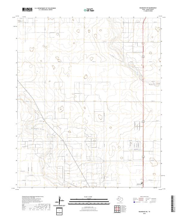 Seagraves SW, TX — USGS 7.5-minute topo (2022)
