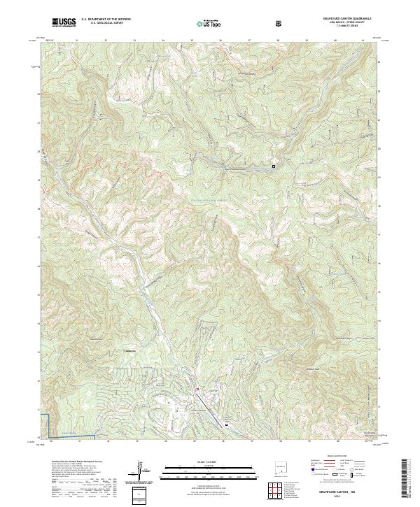 Graveyard Canyon, NM — USGS 7.5-minute topo (2023)