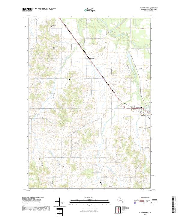 Augusta West, WI — USGS 7.5-minute topo (2022)