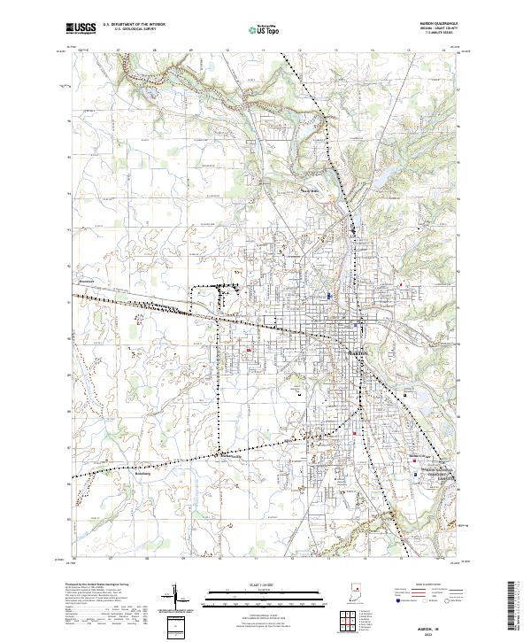 Marion, IN — USGS 7.5-minute topo (2022)