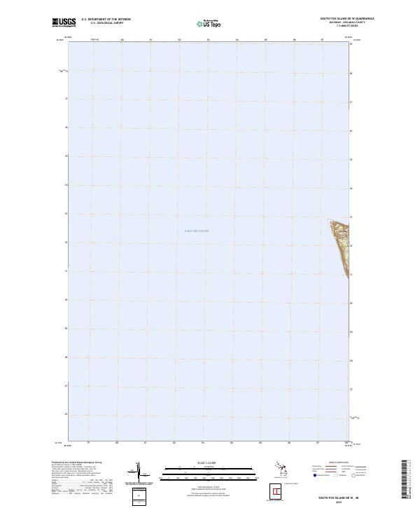 South Fox Island OE W, MI — USGS 7.5-minute topo (2023)