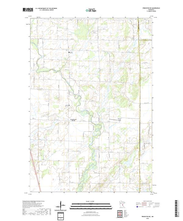 Princeton NE, MN — USGS 7.5-minute topo (2022)
