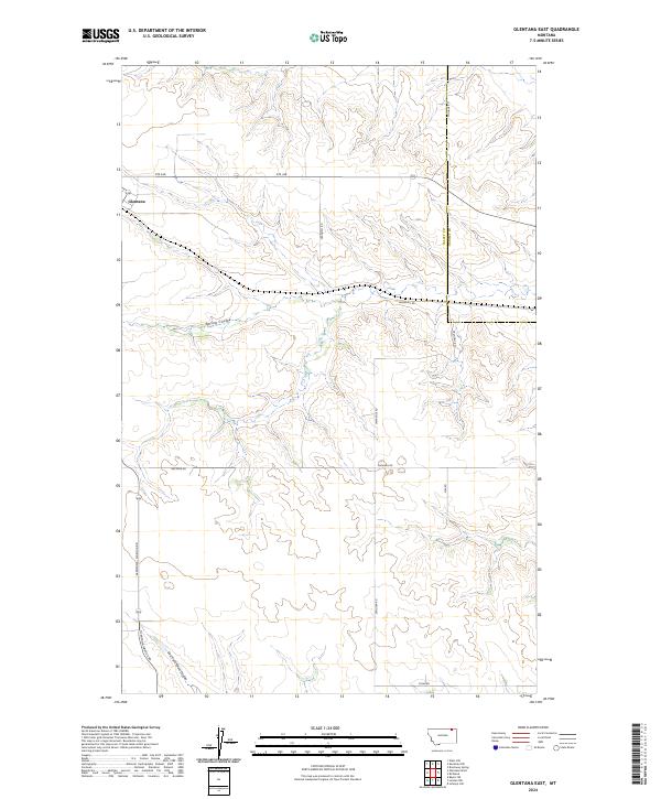 Glentana East, MT — USGS 7.5-minute topo (2024)