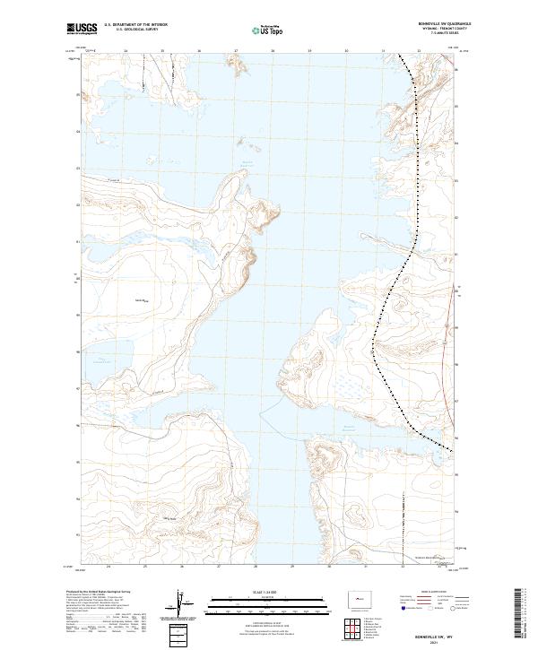 Bonneville SW, WY — USGS 7.5-minute topo (2021)