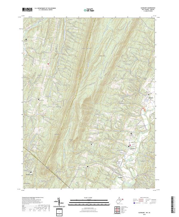 Glengary, WV-VA — USGS 7.5-minute topo (2023)