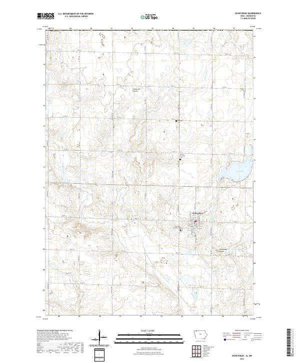 Ocheyedan, IA-MN — USGS 7.5-minute topo (2022)