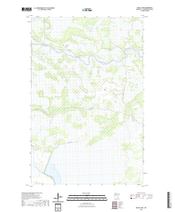Bailey Lake, MN — USGS 7.5-minute topo (2022)