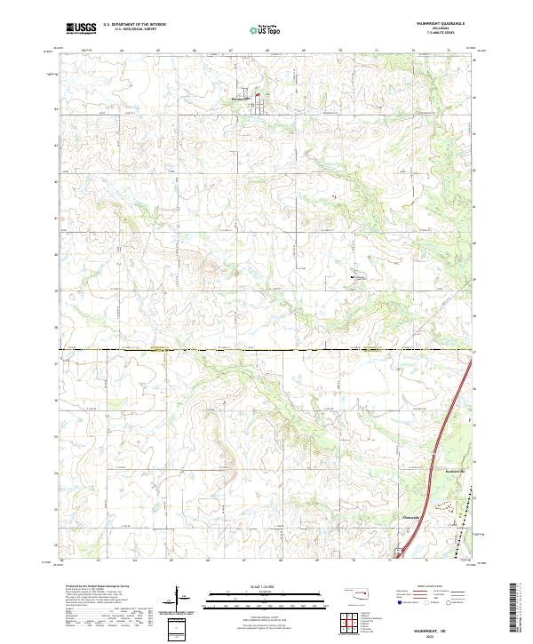 Wainwright, OK — USGS 7.5-minute topo (2022)