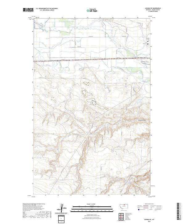 Lohman SE, MT — USGS 7.5-minute topo (2024)